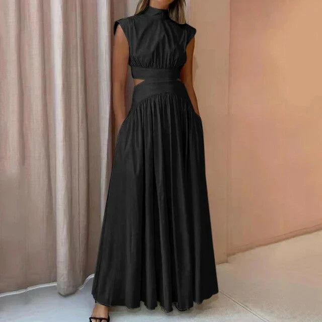 Flavie - Robe maxi femme élégante Noir