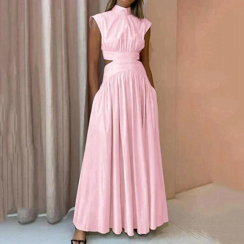 Flavie - Robe maxi femme élégante Rose
