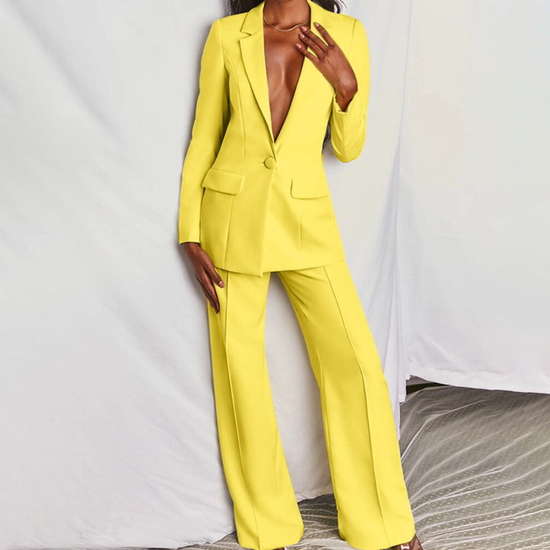 Flavie – Ensemble Femme Blazer avec Pantalon Élégant 10