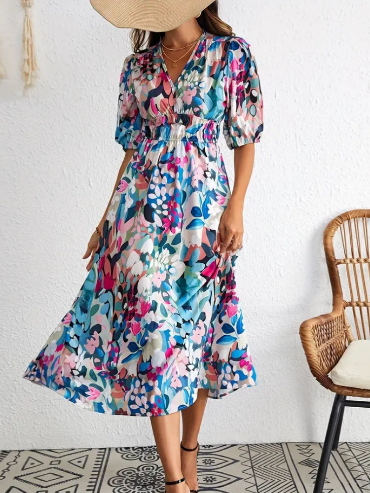 Gaella - Elegant and comfortable summer dress Multicolored