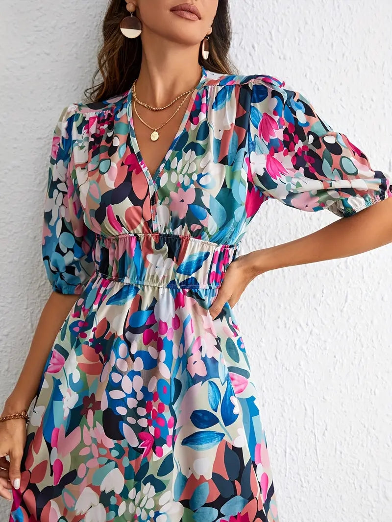 Gaella - Elegant and comfortable summer dress Multicolored