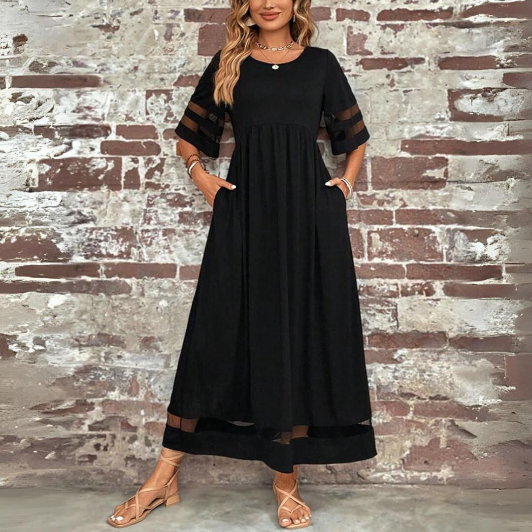 Galatée - Maxi-robe élégante et intemporelle Noir 2