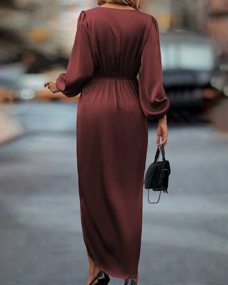 Garance - Robe de femme intemporelle Marron 2