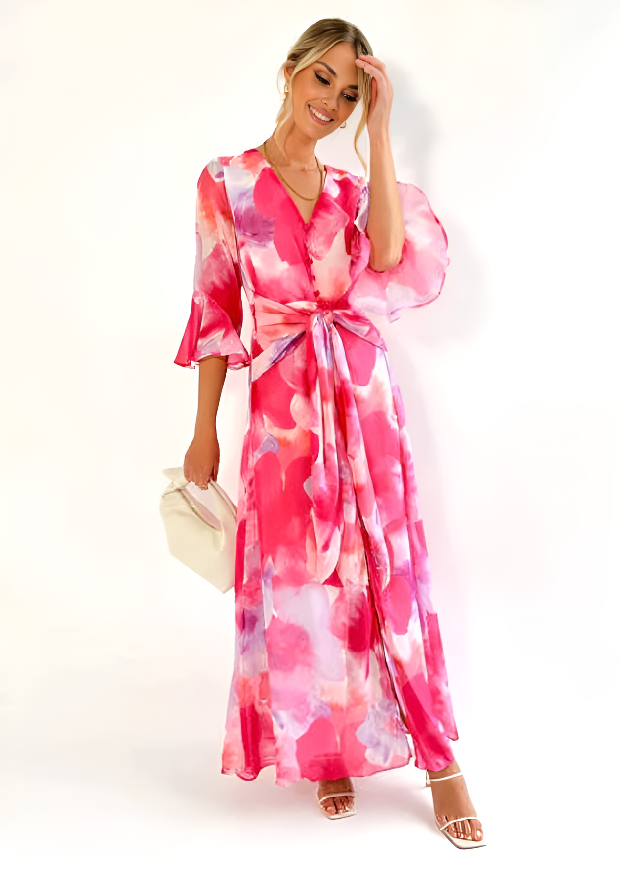 Geneviève - Robe de femme raffinée Rose