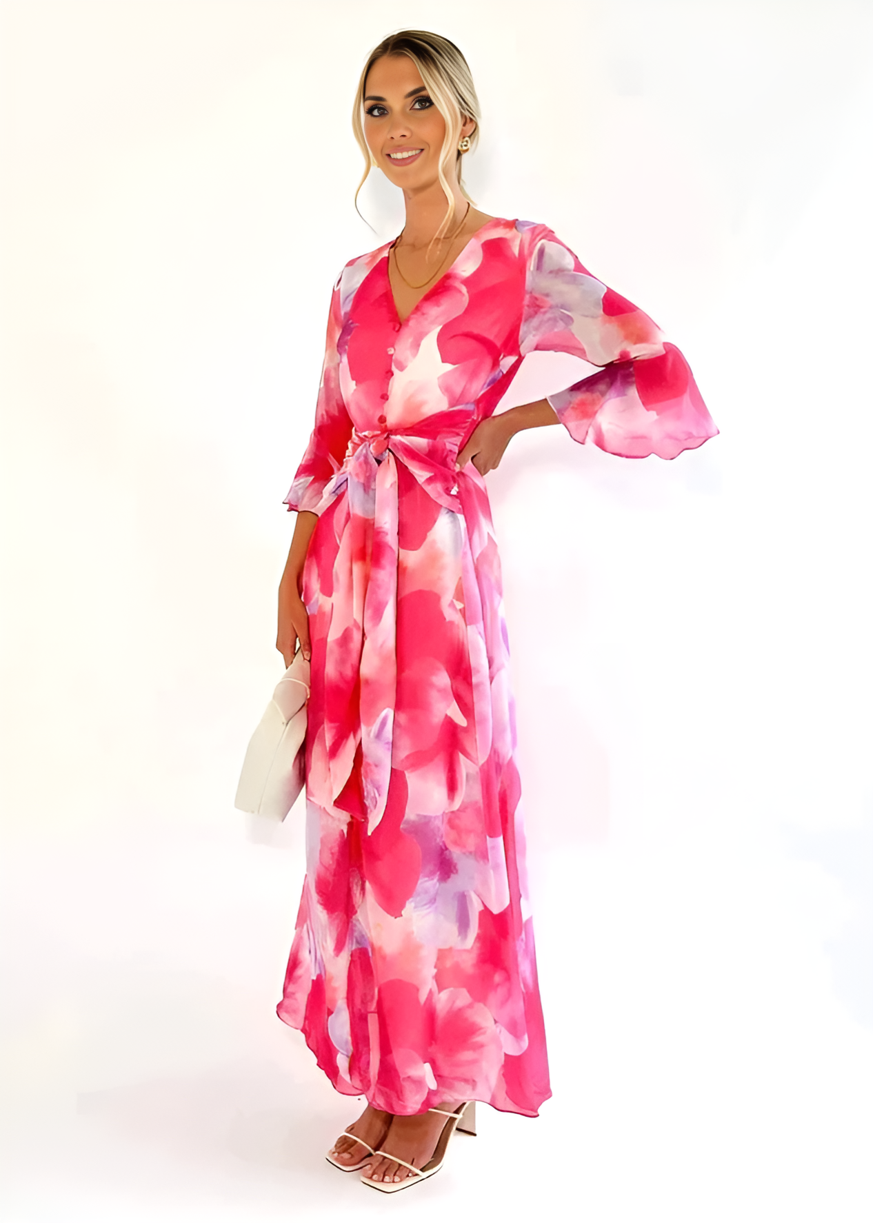 Geneviève - Robe de femme raffinée Rose 3