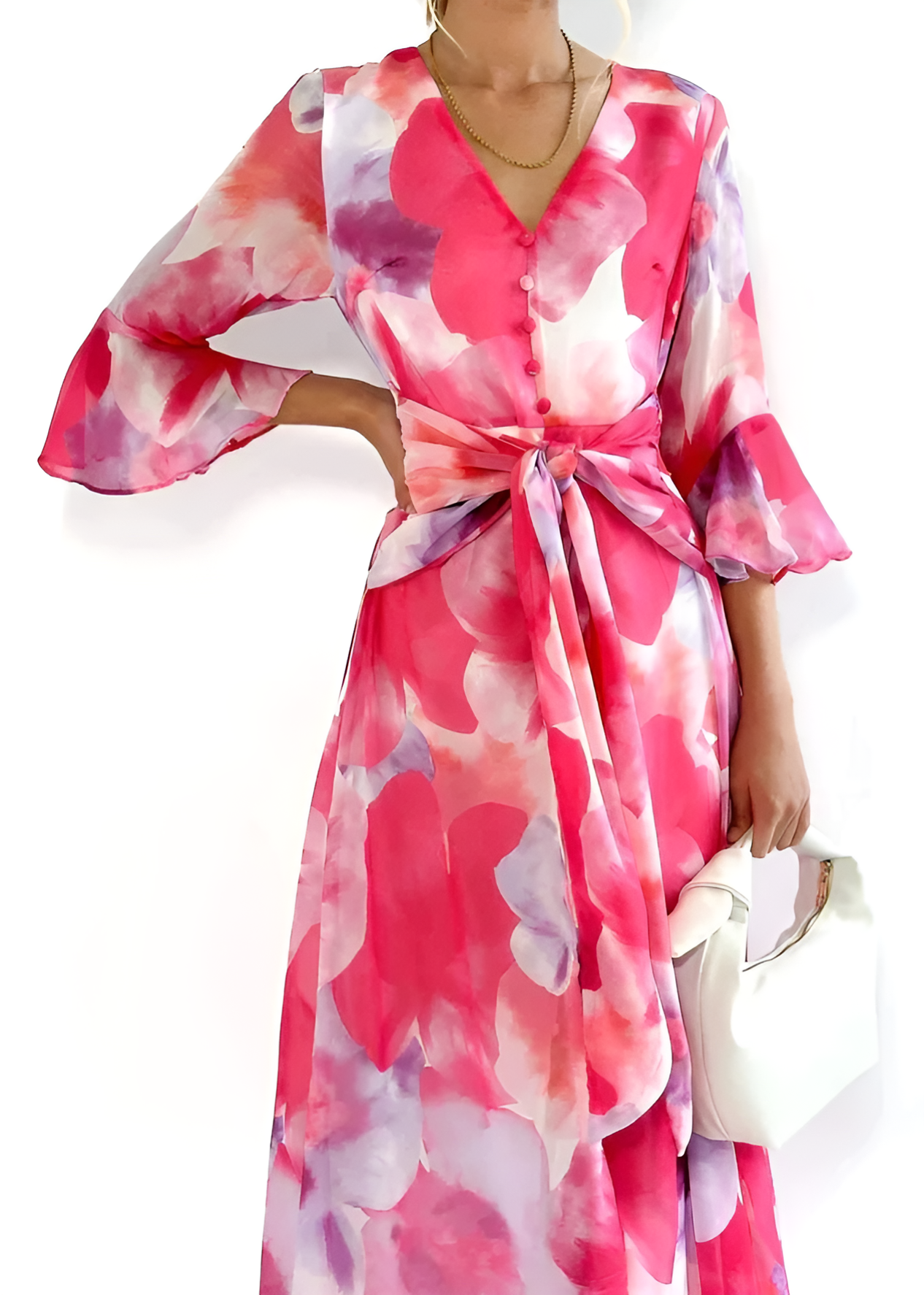 Geneviève - Robe de femme raffinée Rose 4