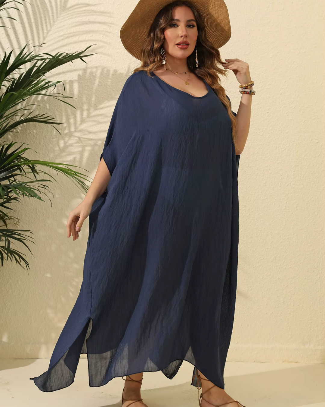 Gennifer - Robe minimaliste pour les journées d'été décontractées et les loisirs Bleu foncé 3