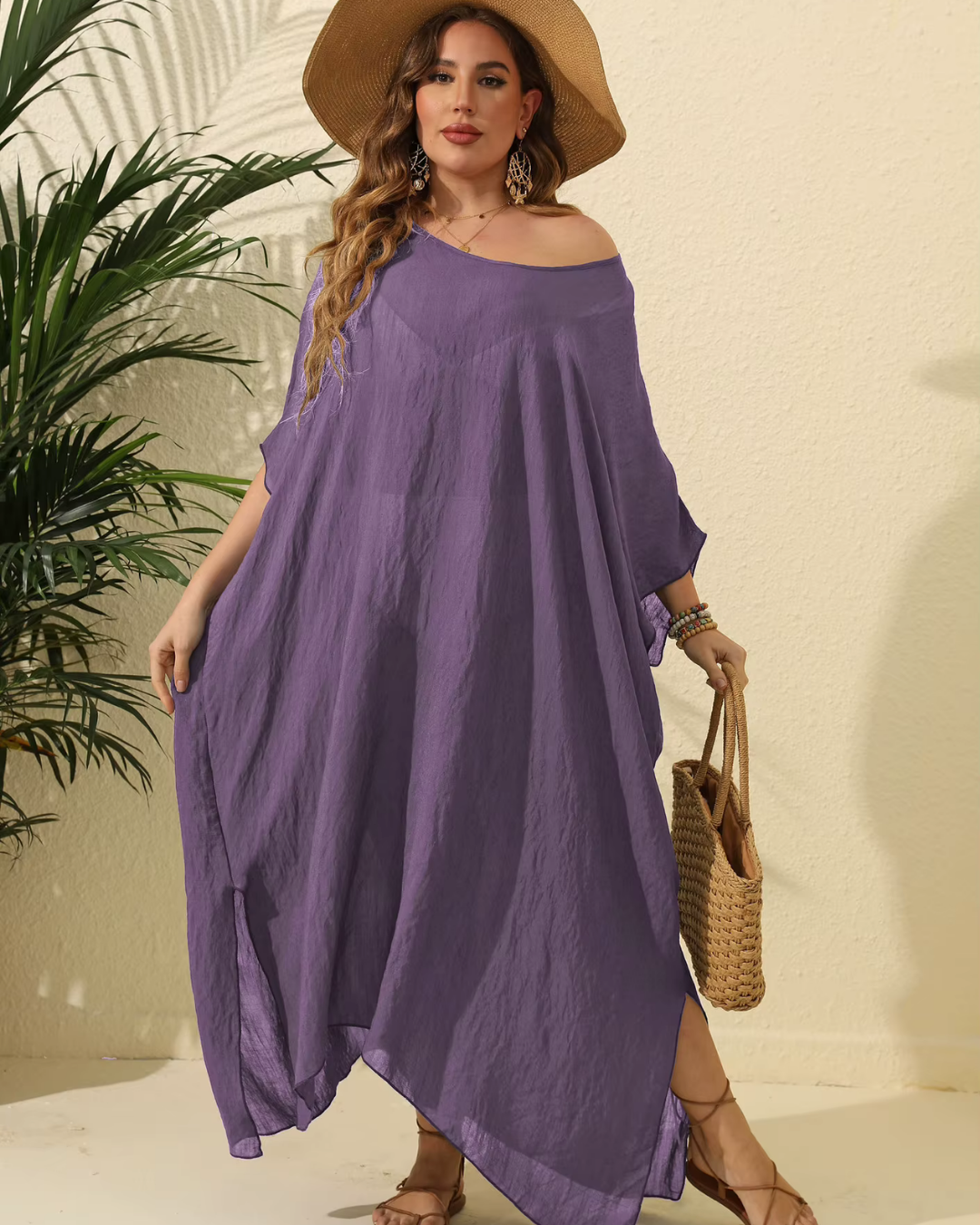 Gennifer - Robe minimaliste pour les journées d'été décontractées et les loisirs Lila