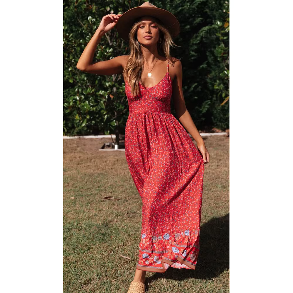 Gilly - Robe enchanteresse pour les jours d'été ensoleillés et les vacances Rouge 2