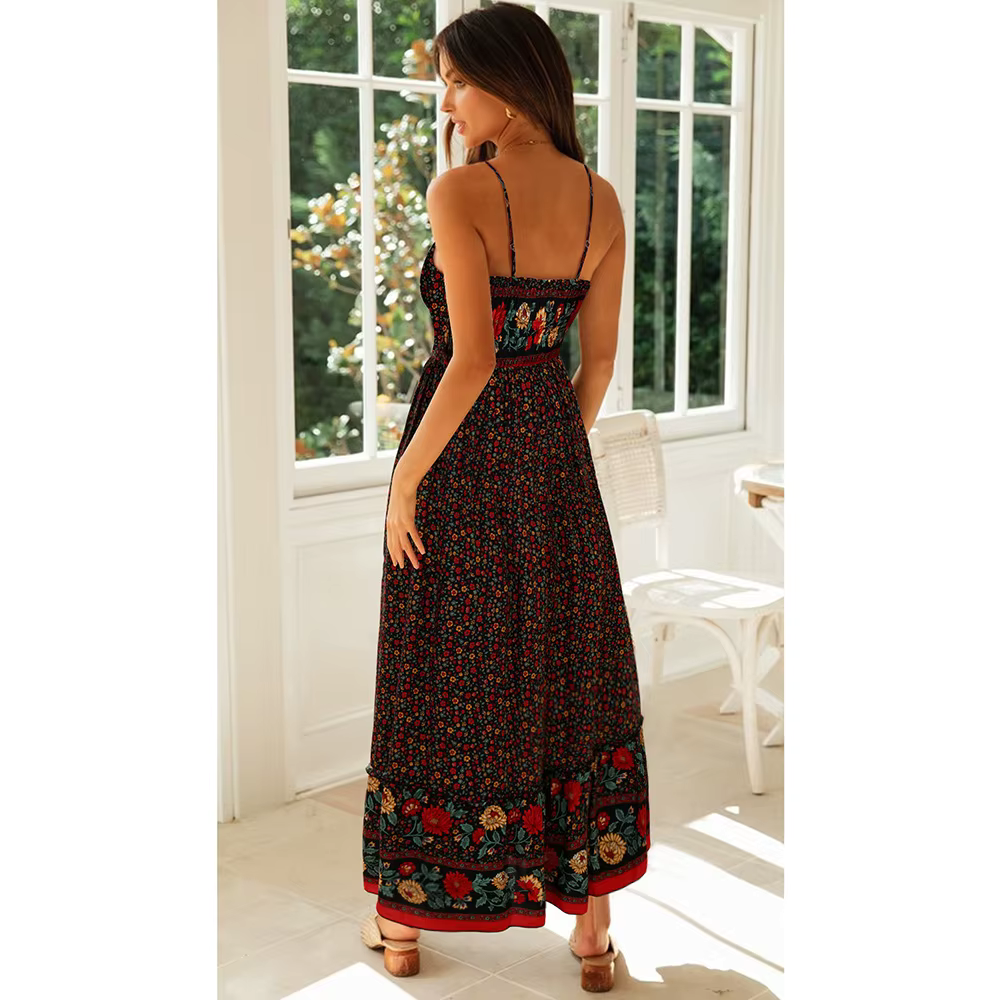 Gilly - Robe enchanteresse pour les jours d'été ensoleillés et les vacances Rouge vin