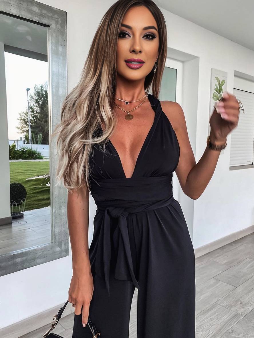 Hélène – Combinaison Femme Dos Nu Élégante Mariage Bandage 10