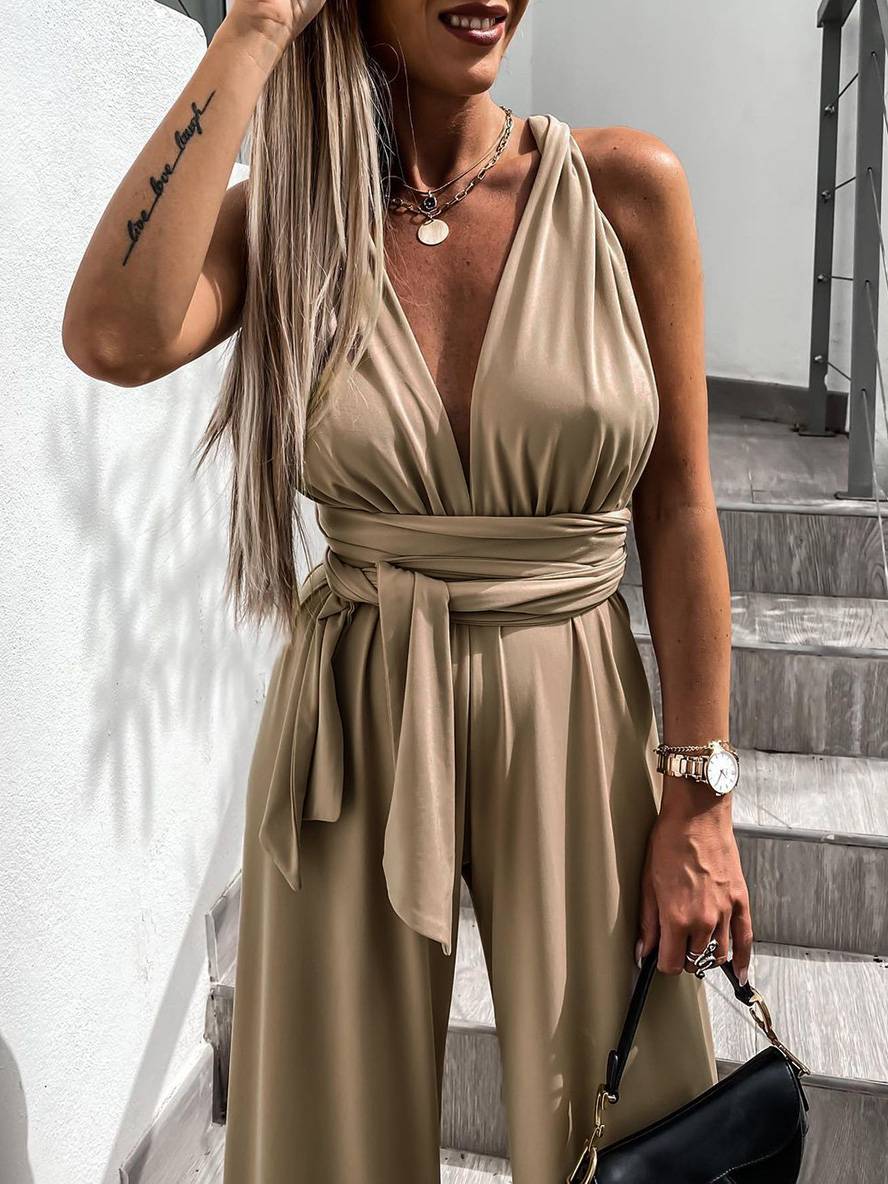 Hélène – Combinaison Femme Dos Nu Élégante Mariage Bandage 2
