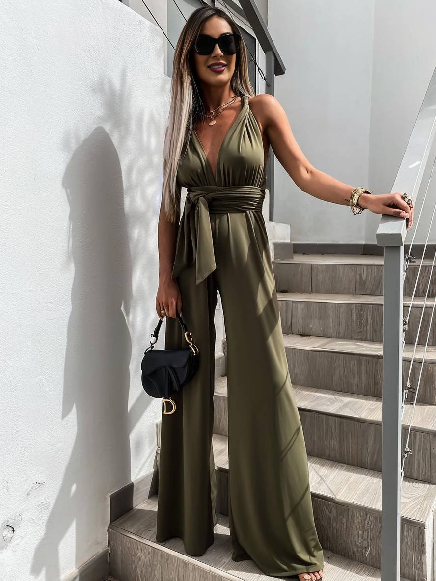 Hélène – Combinaison Femme Dos Nu Élégante Mariage Bandage 3