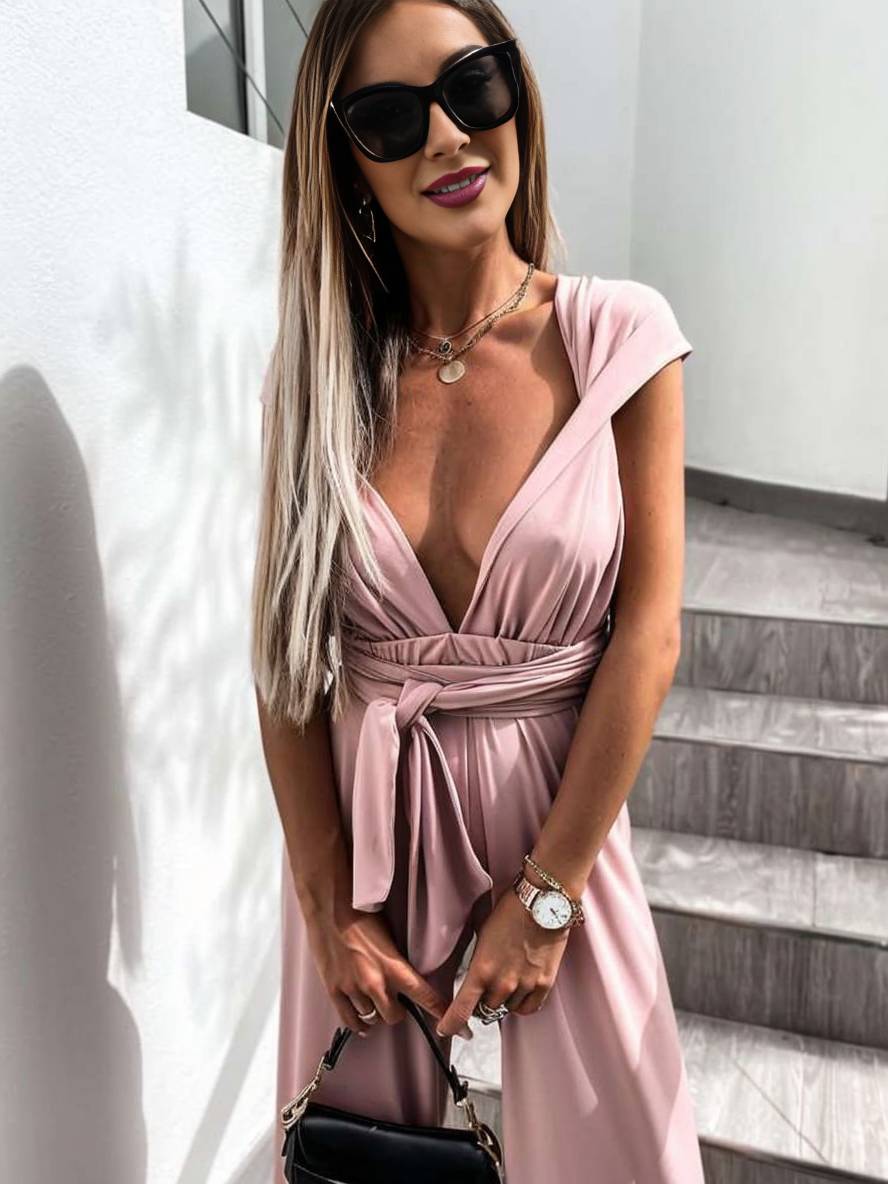 Hélène – Combinaison Femme Dos Nu Élégante Mariage Bandage 7