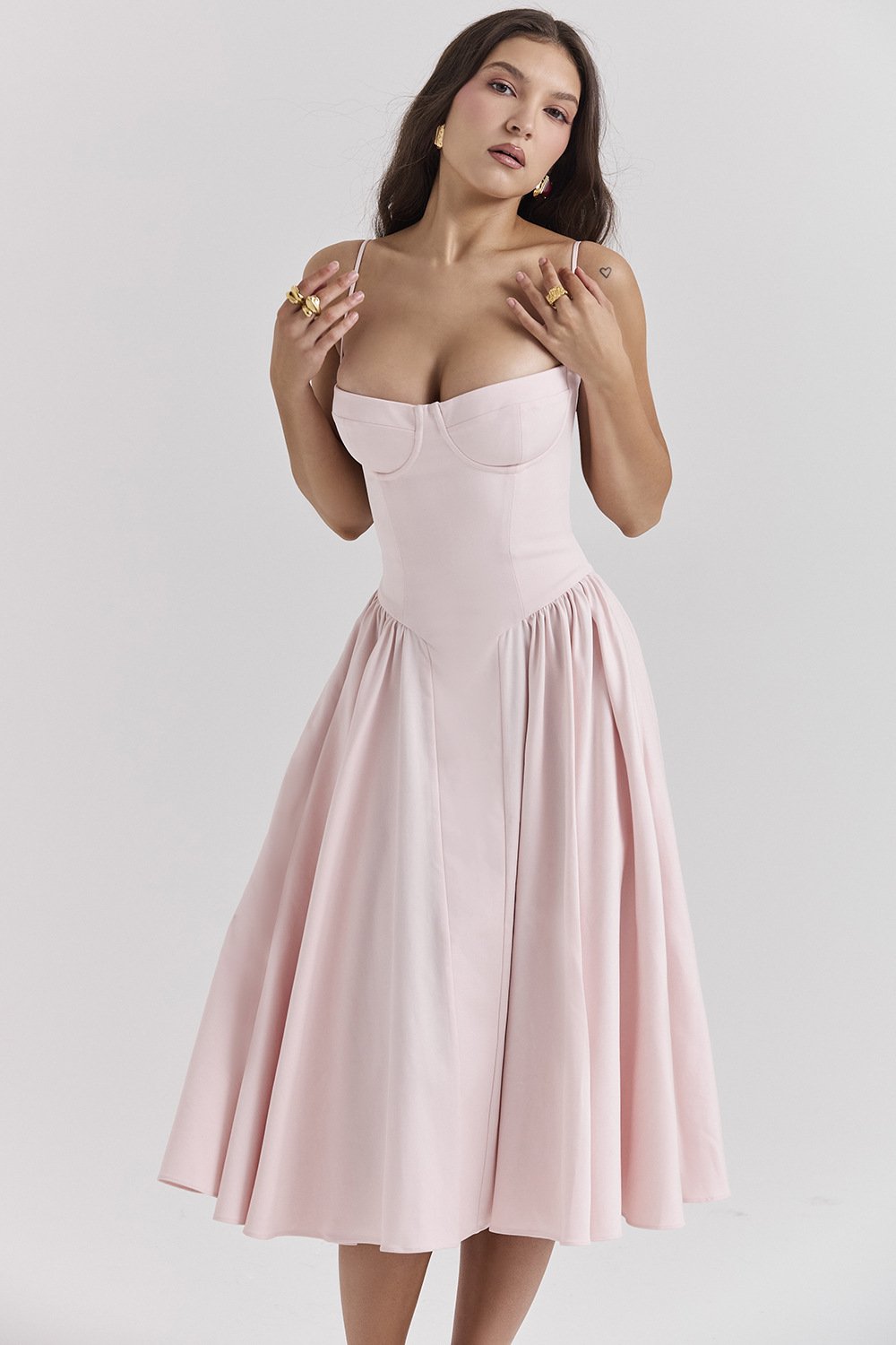 Hélène – Robe Midi Femme Ample et Légère à Bretelles 13