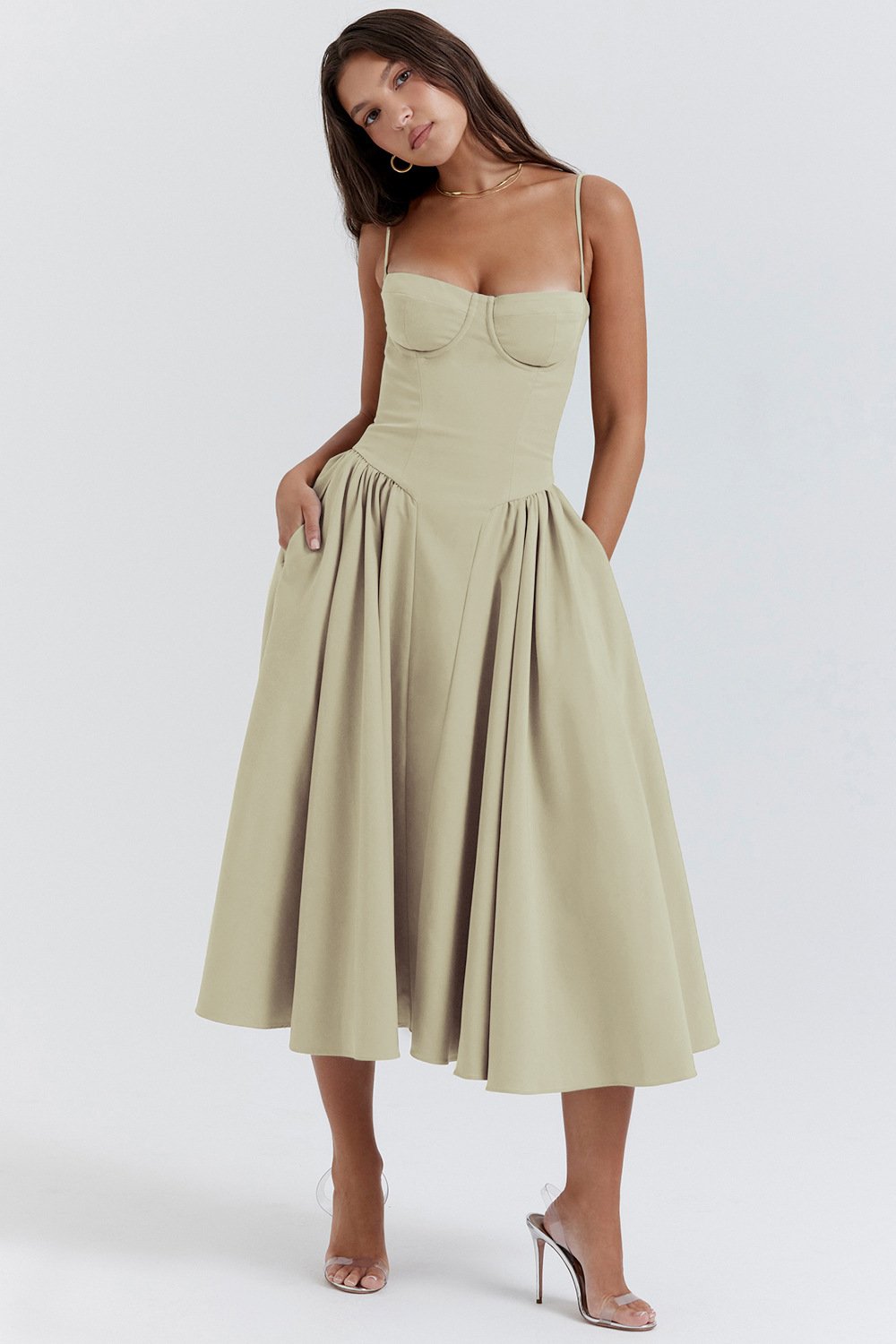 Hélène – Robe Midi Femme Ample et Légère à Bretelles 6
