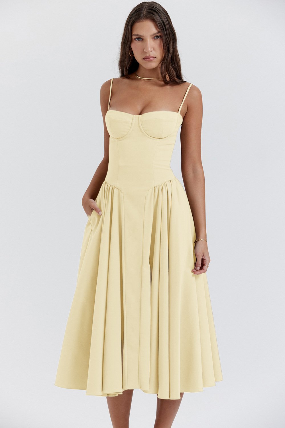 Hélène – Robe Midi Femme Ample et Légère à Bretelles 9