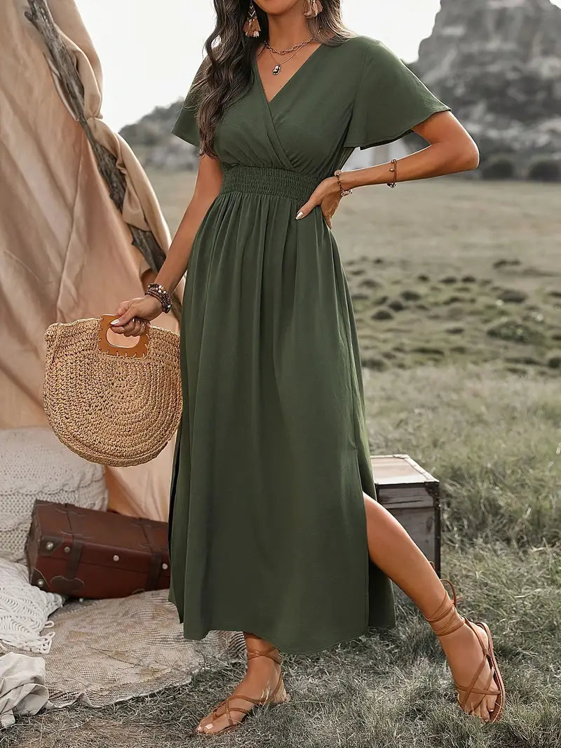 Héna - Robe d'été élégante pour femme Vert 2