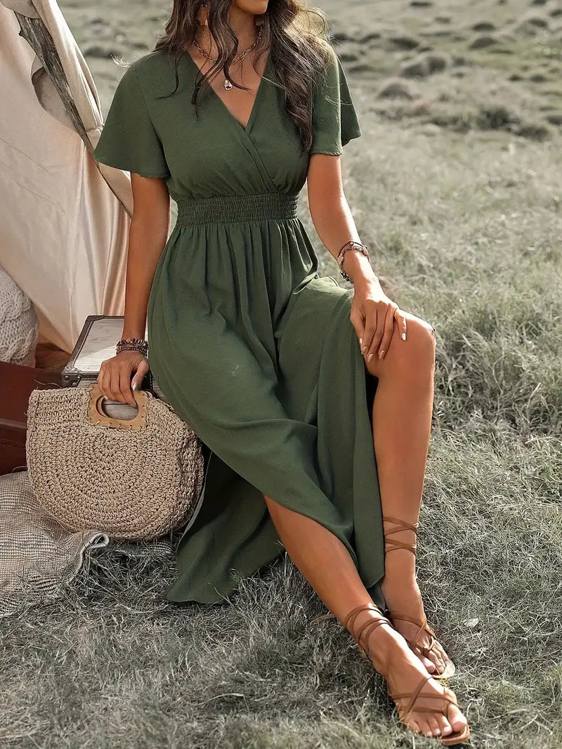 Héna - Robe d'été élégante pour femme Vert 3