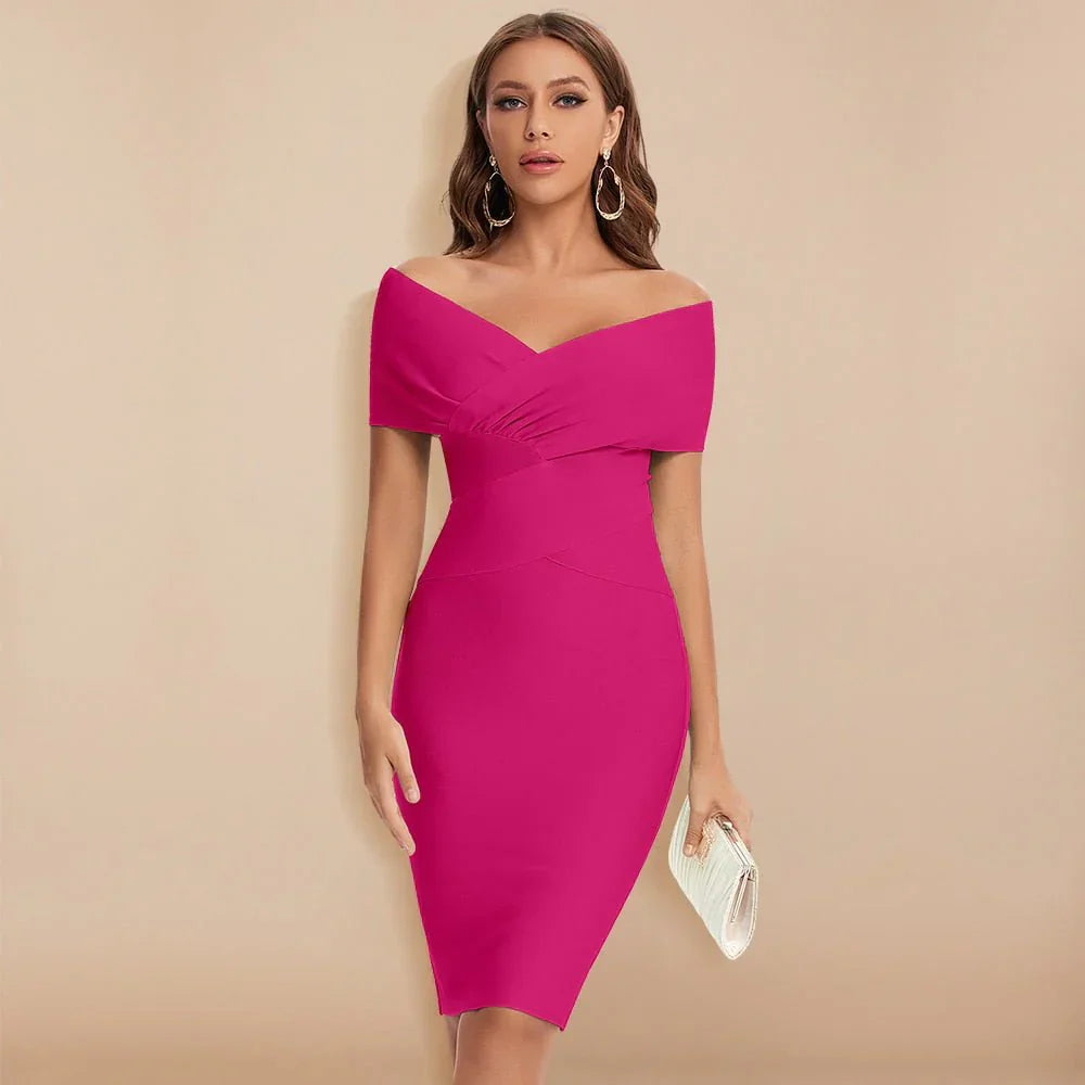 Habyssa - Robe de cocktail pour femme Rose