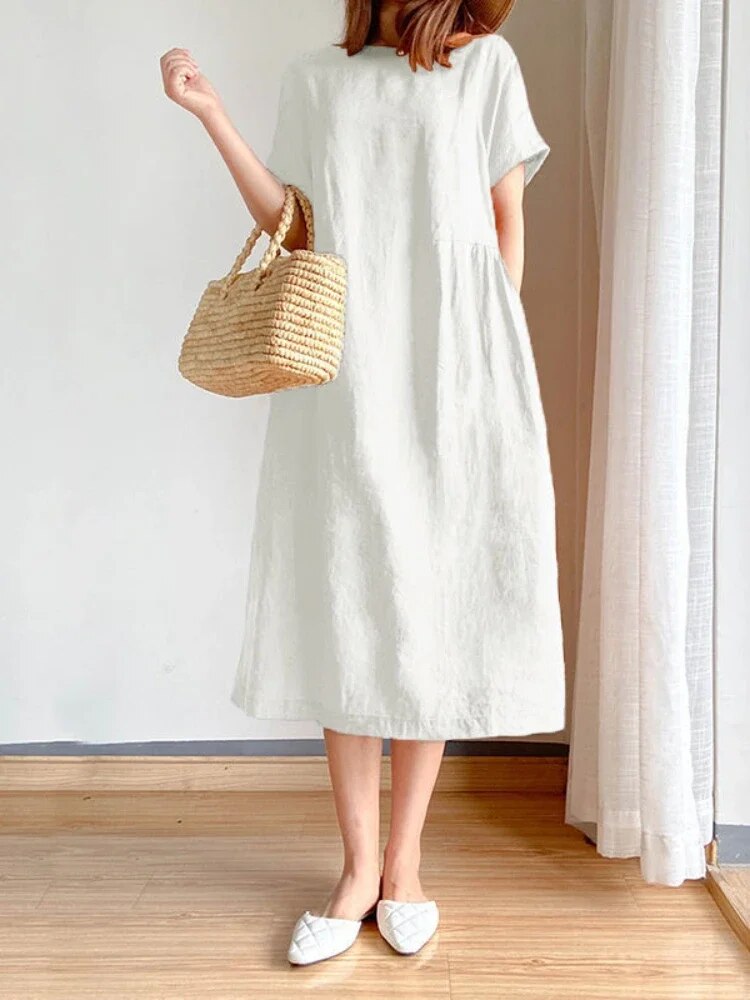 Hacina - Robe grande taille Blanc