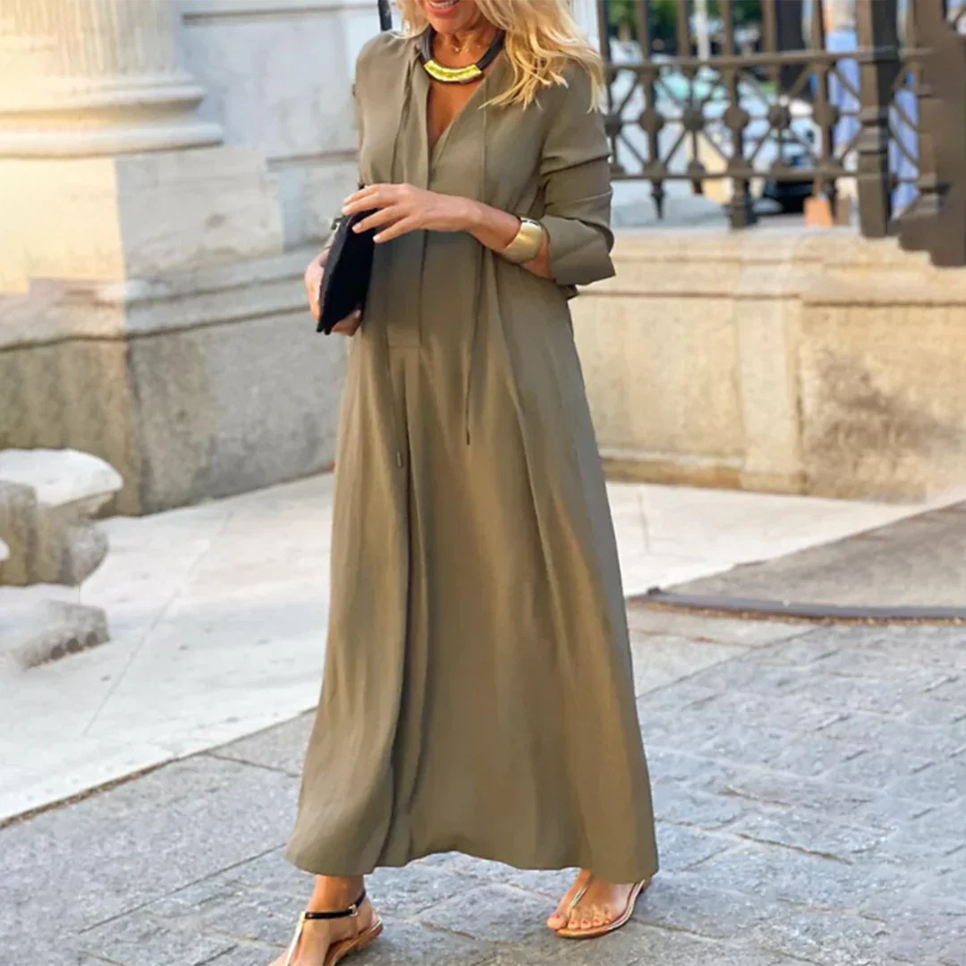 Hafida - Robe maxi femme Marron