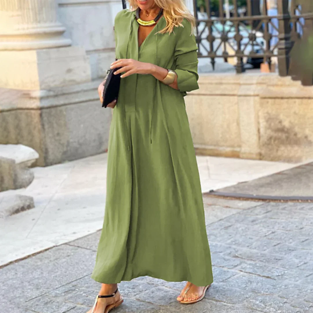 Hafida - Robe maxi femme Vert
