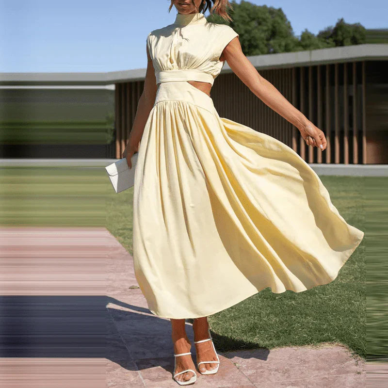 Hailie - Maxi-robe classique pour femme Jaune