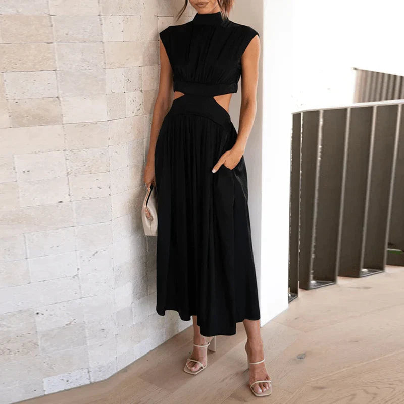 Hailie - Maxi-robe classique pour femme Noir