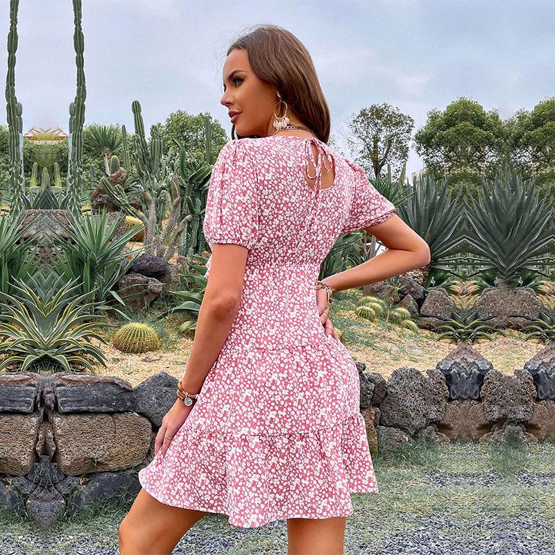 Haliéna - Minirobe à motif floral Rose 3