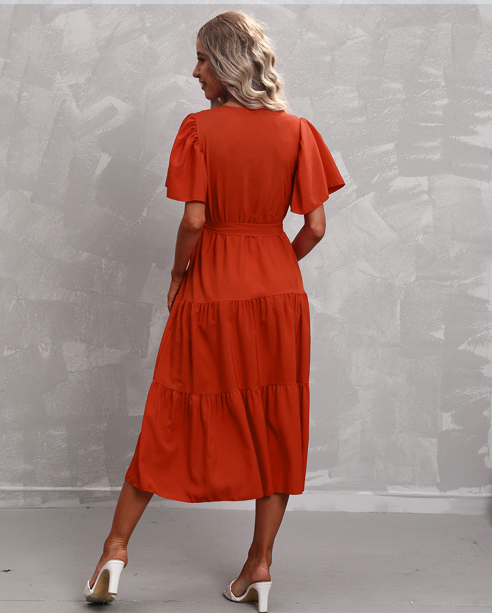 Hayet - Robe midi élégante L'Orange 3