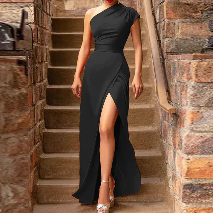 Hayna- Robe de soirée de luxe pour femme Noir