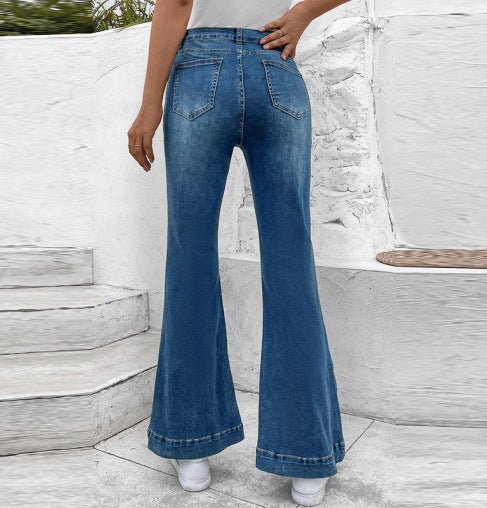 Hildegard - Femmes Jeans évasés Bleu 4