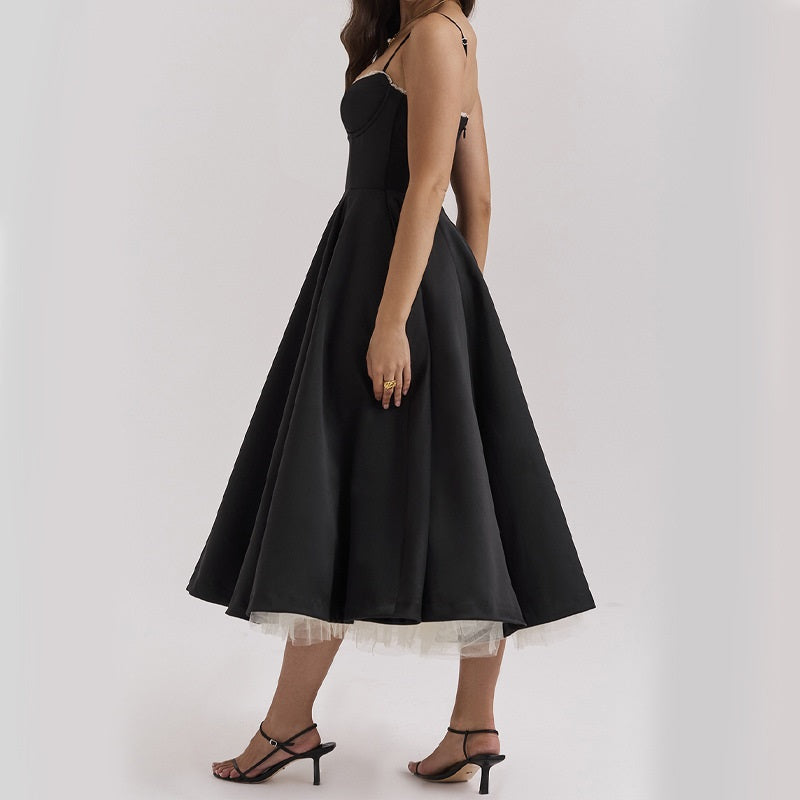 Hinda - Robe d'été pour femme Noir 3