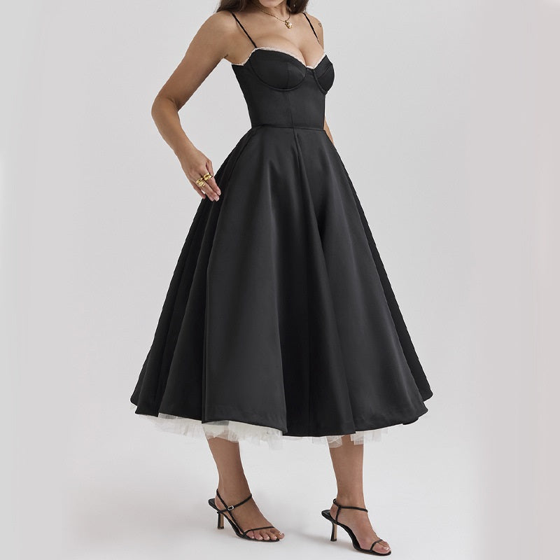 Hinda - Robe d'été pour femme Noir 2