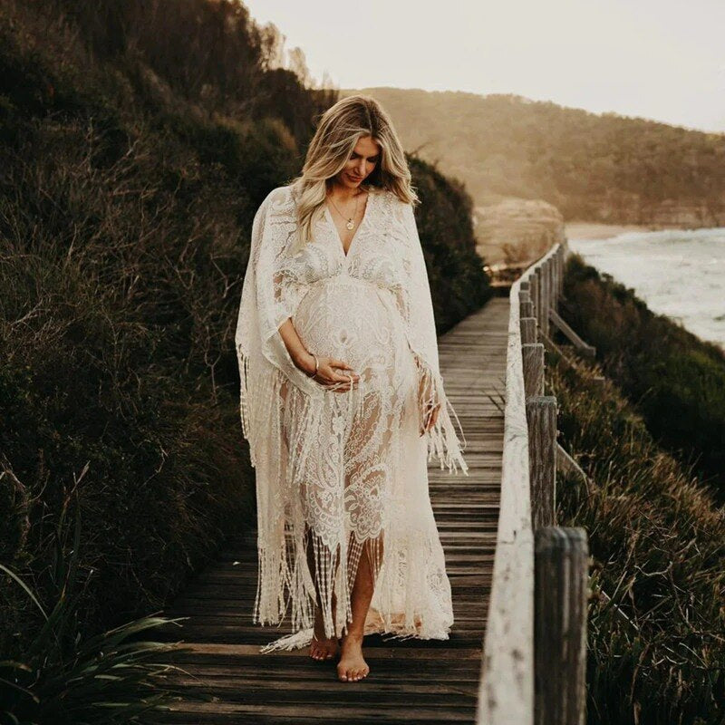 Honorine – Robe Longue Bohème Femme en Dentelle Élégante 5