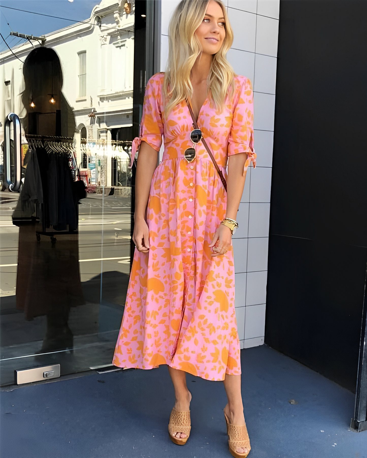 Hortense - Robe orange élégante pour femme L'Orange 2