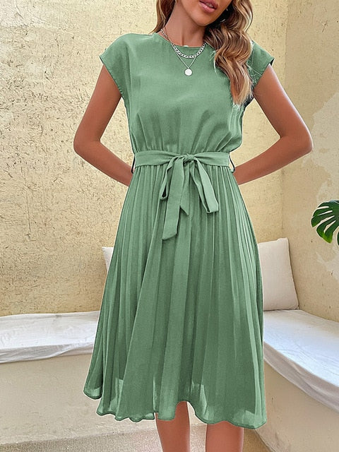 Huguette - Robe d'été élégante pour femme Vert menthe