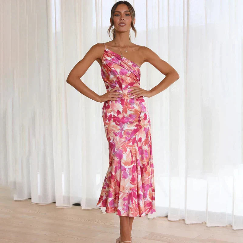 Huguette – Robe Asymétrique One Shoulder Élégante pour Femme 4