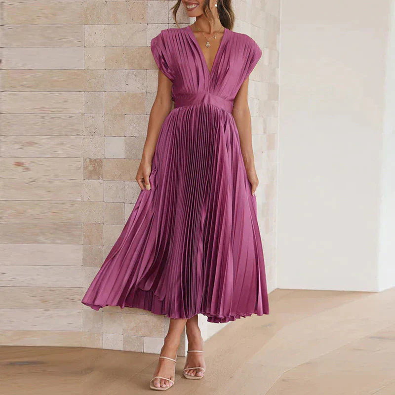 Iléna - Robe femme à volants Lila