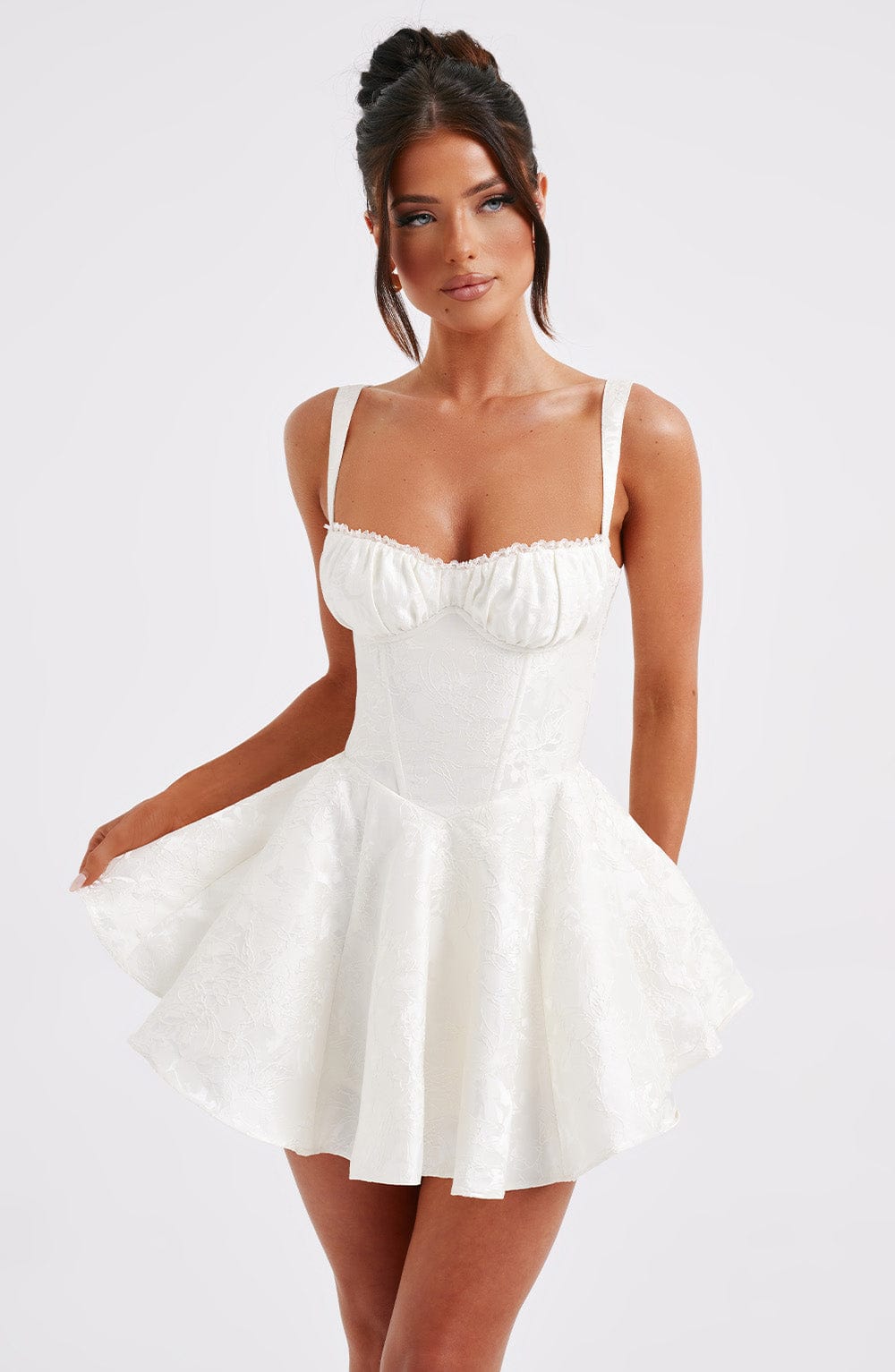 Ilhame - Robe sexy mini chic Blanc