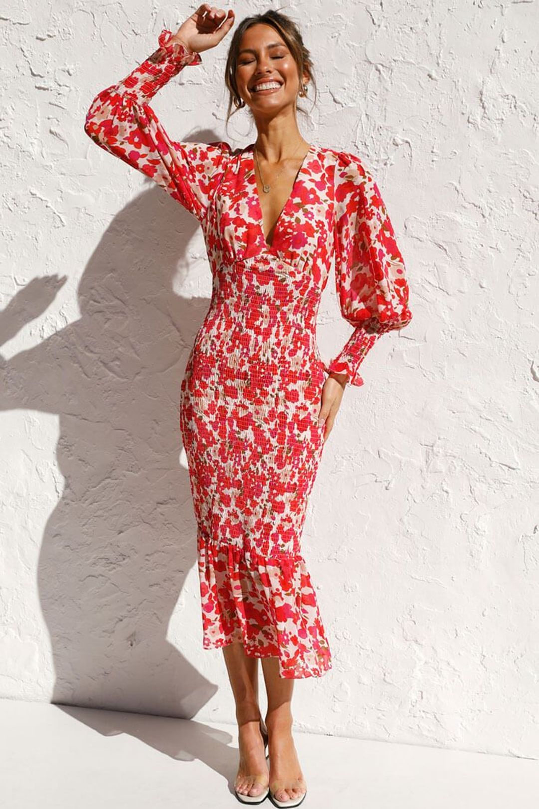 Iria - Robe d'été élégante haut de gamme Rouge 2