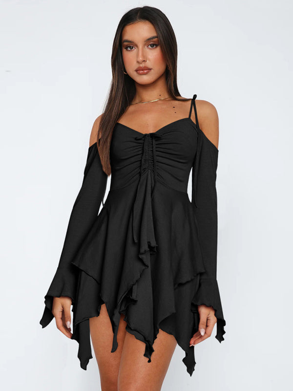 Isabeau - Mini robe multi couches Noir