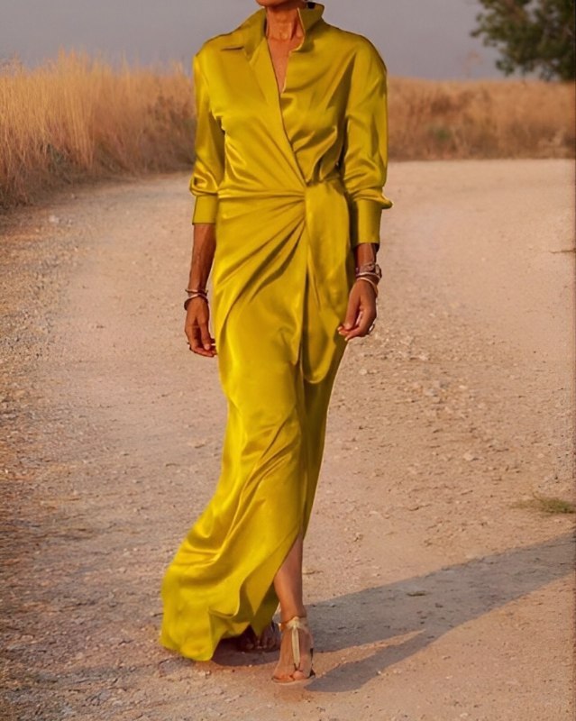 Isel - Robe femme raffinée Jaune
