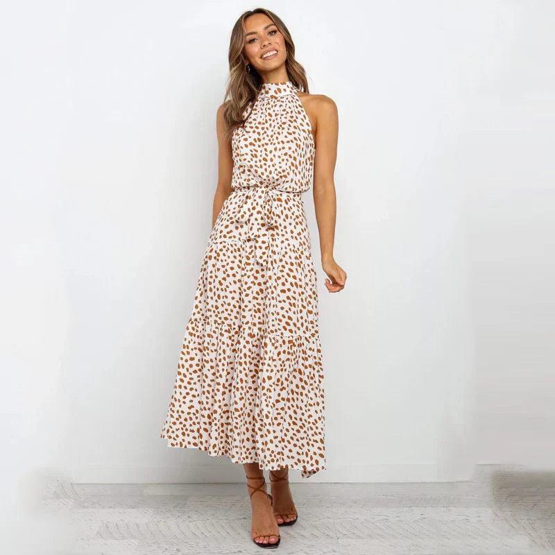 Isil - Robe dos nu à pois Lavish Beige