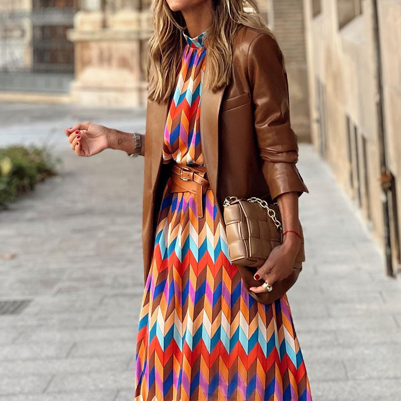 Iwanaëlle - Robe midi imprimée formelle Multicolore 2