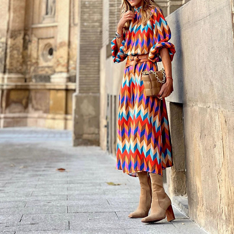 Iwanaëlle - Robe midi imprimée formelle Multicolore 4