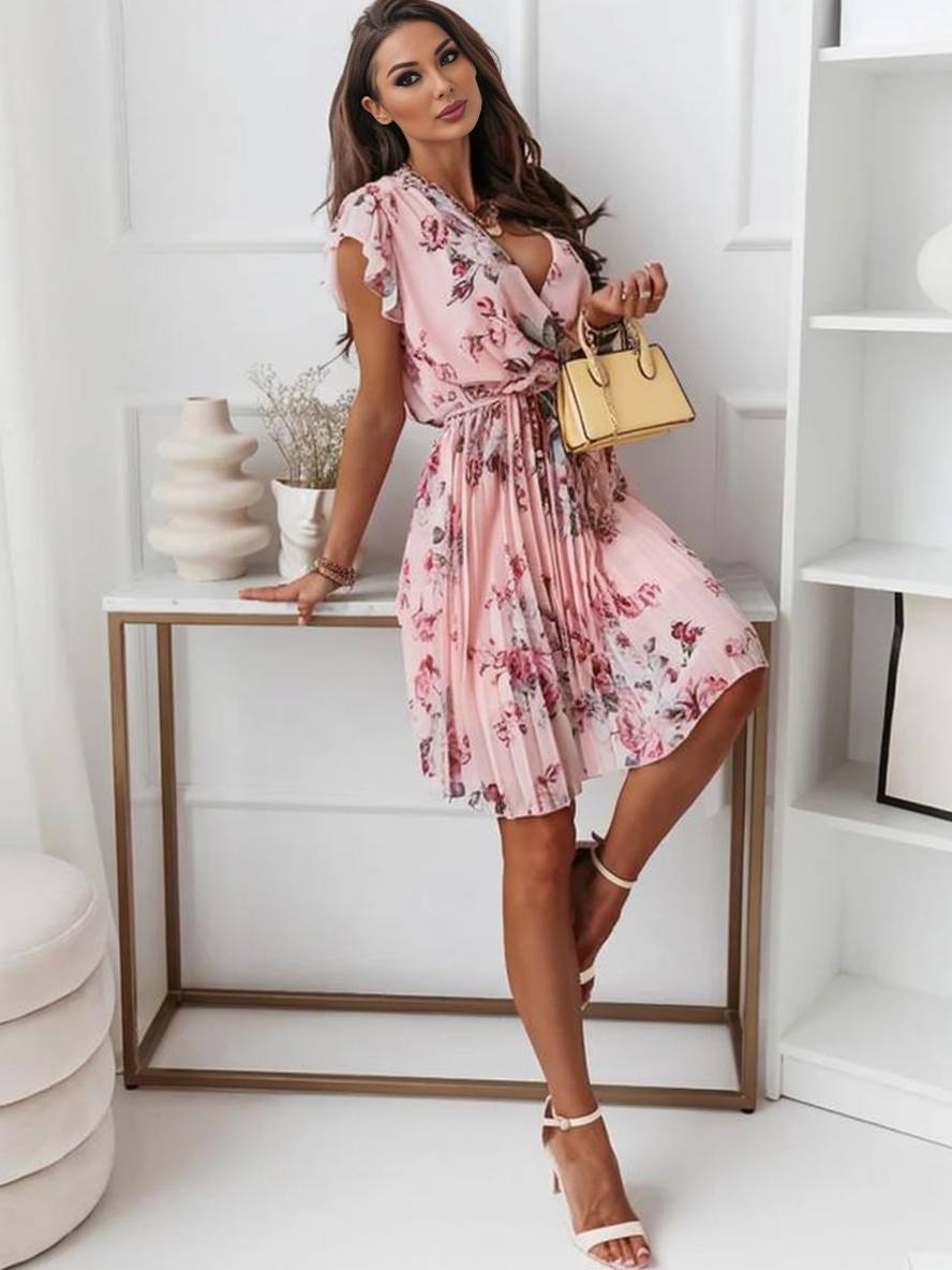 Jeanne – Robe Mi-Longue Fleurie Bohème Ceinturée Femme 17