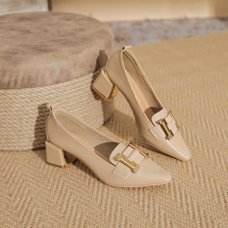 Joëlle - Escarpins pour Femme à l’Élégance Sophistiquée Beige