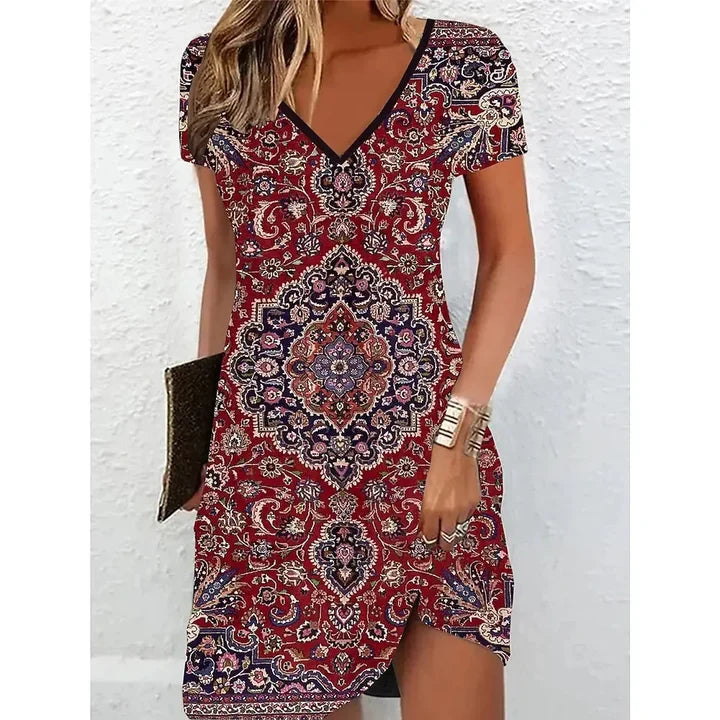 Josette - robe de cocktail beige scintillante Lila